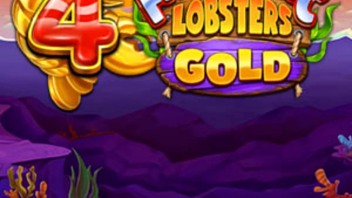 Interface vibrante do slot 4 Fantastic Lobsters Gold com criaturas marinhas e elementos dourados.