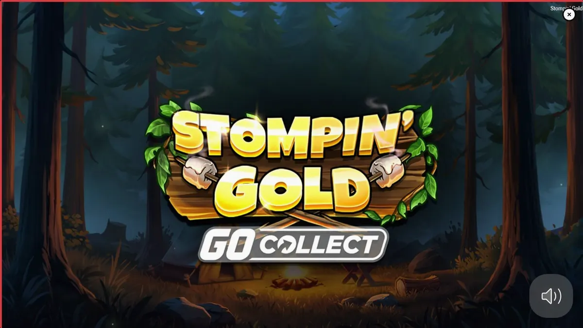 Cena vibrante do jogo Stompin' Gold GO Collect com os personagens yeti Biggie e Boogie.